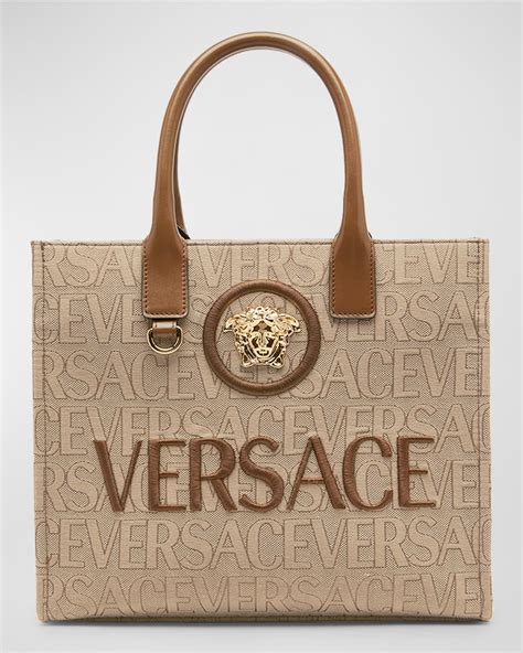 versace canvas tote bag